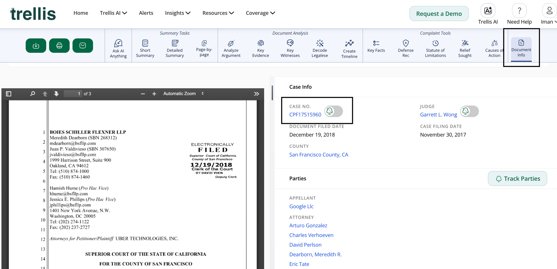 How to Set an Alert to Track Updates for a Specific Case Docket